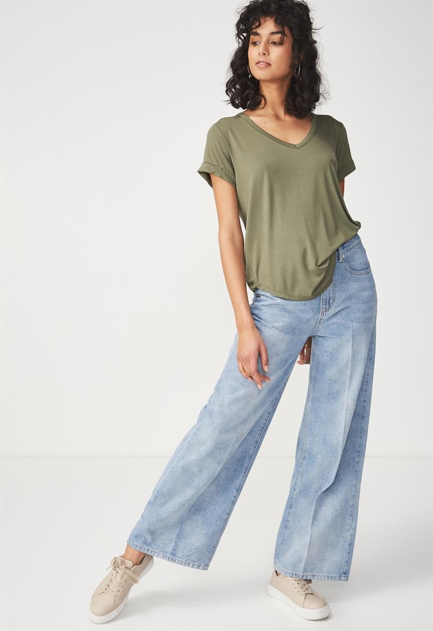 Cotton On - Karly short sleeve top - khaki