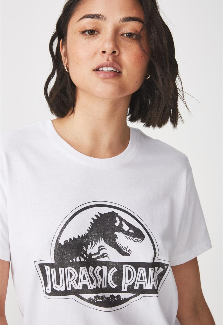 Cotton On - Tbar graphic Jurasic park tee - white