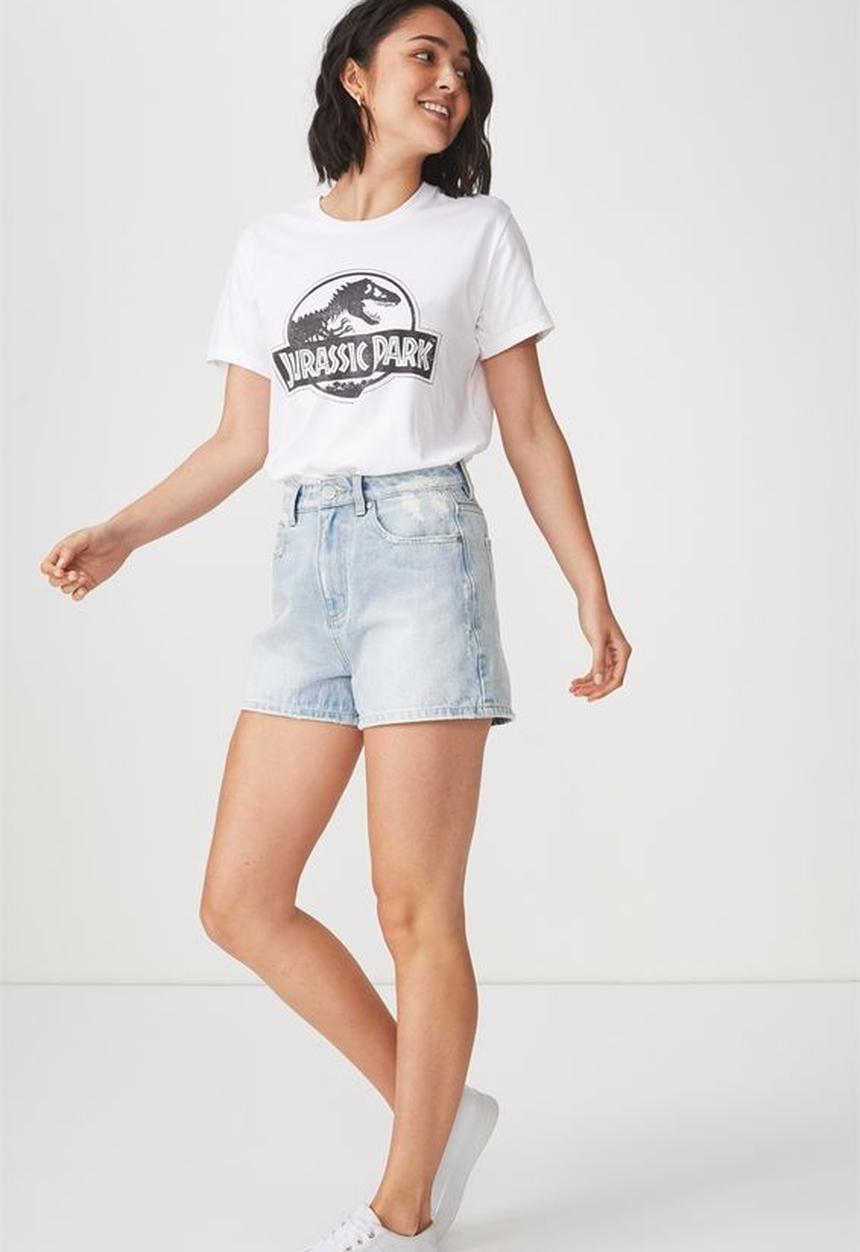 Cotton On - Tbar graphic Jurasic park tee - white