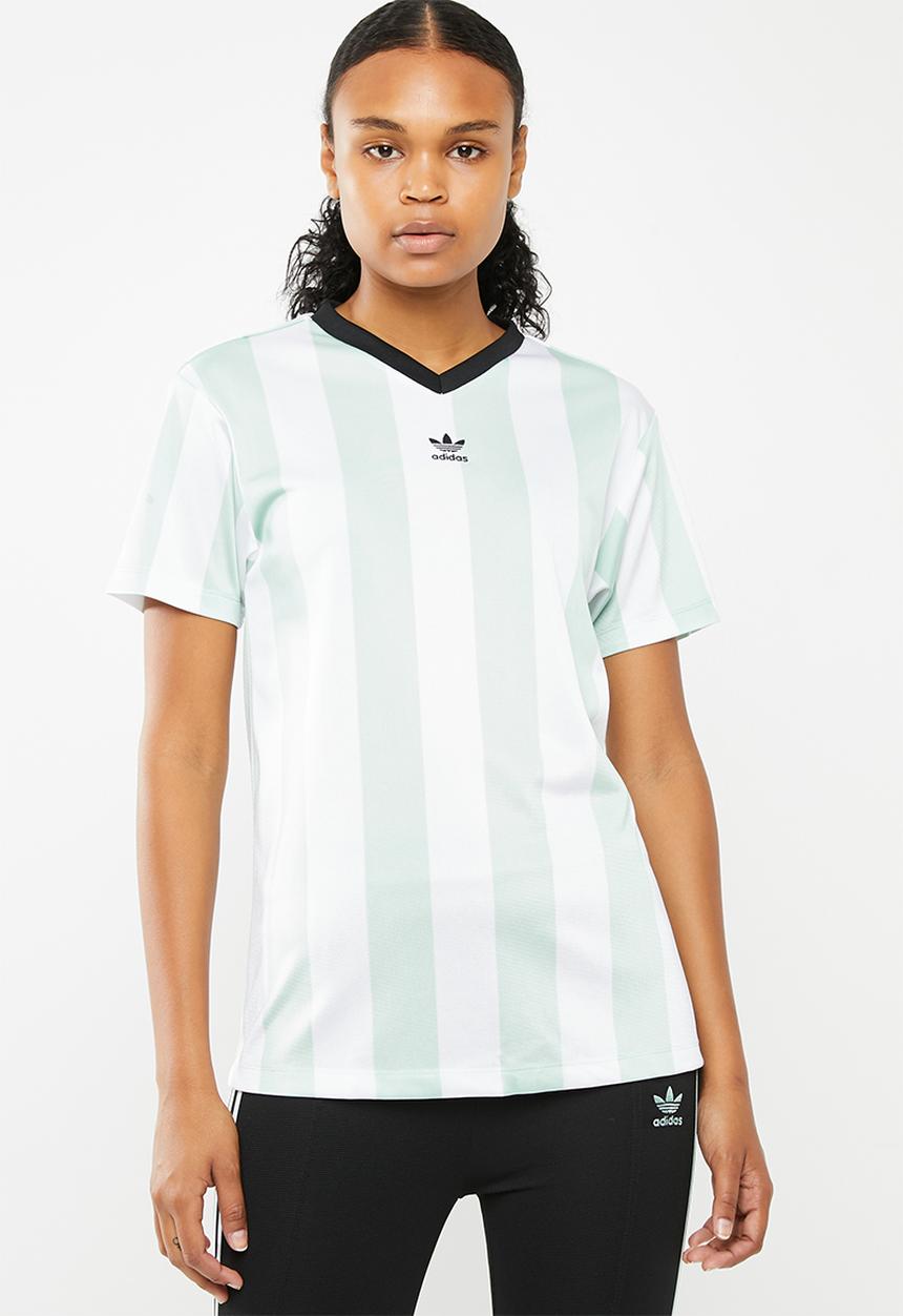 adidas Originals - T-shirt - ash green & white
