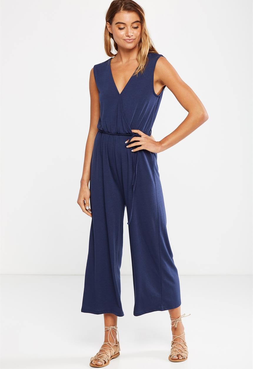 Cotton On - Jersey joss culotte jumpsuit - navy