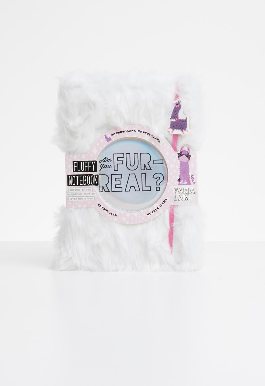 NPW - Famalam furry notebook - white