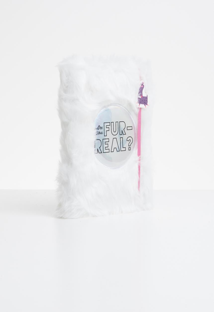 NPW - Famalam furry notebook - white
