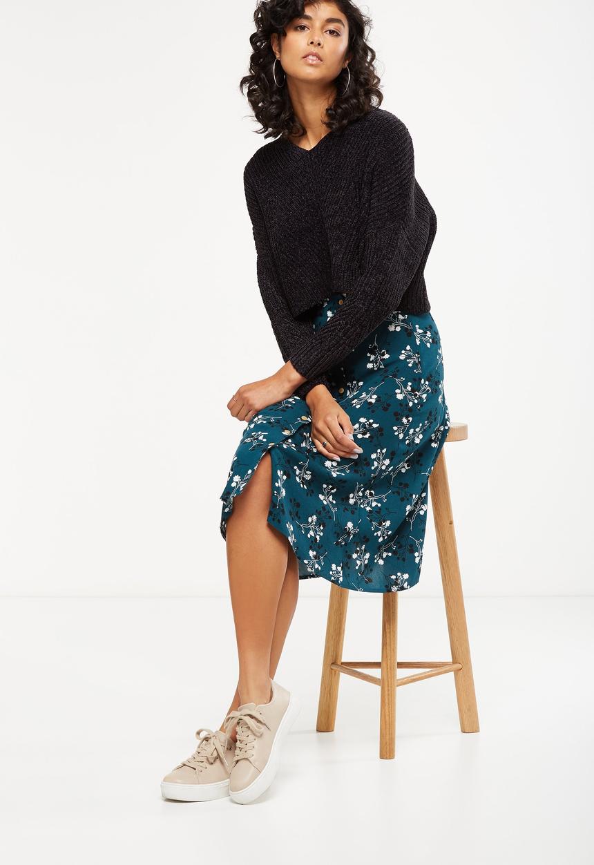 Cotton On - Woven ryder midi skirt - green