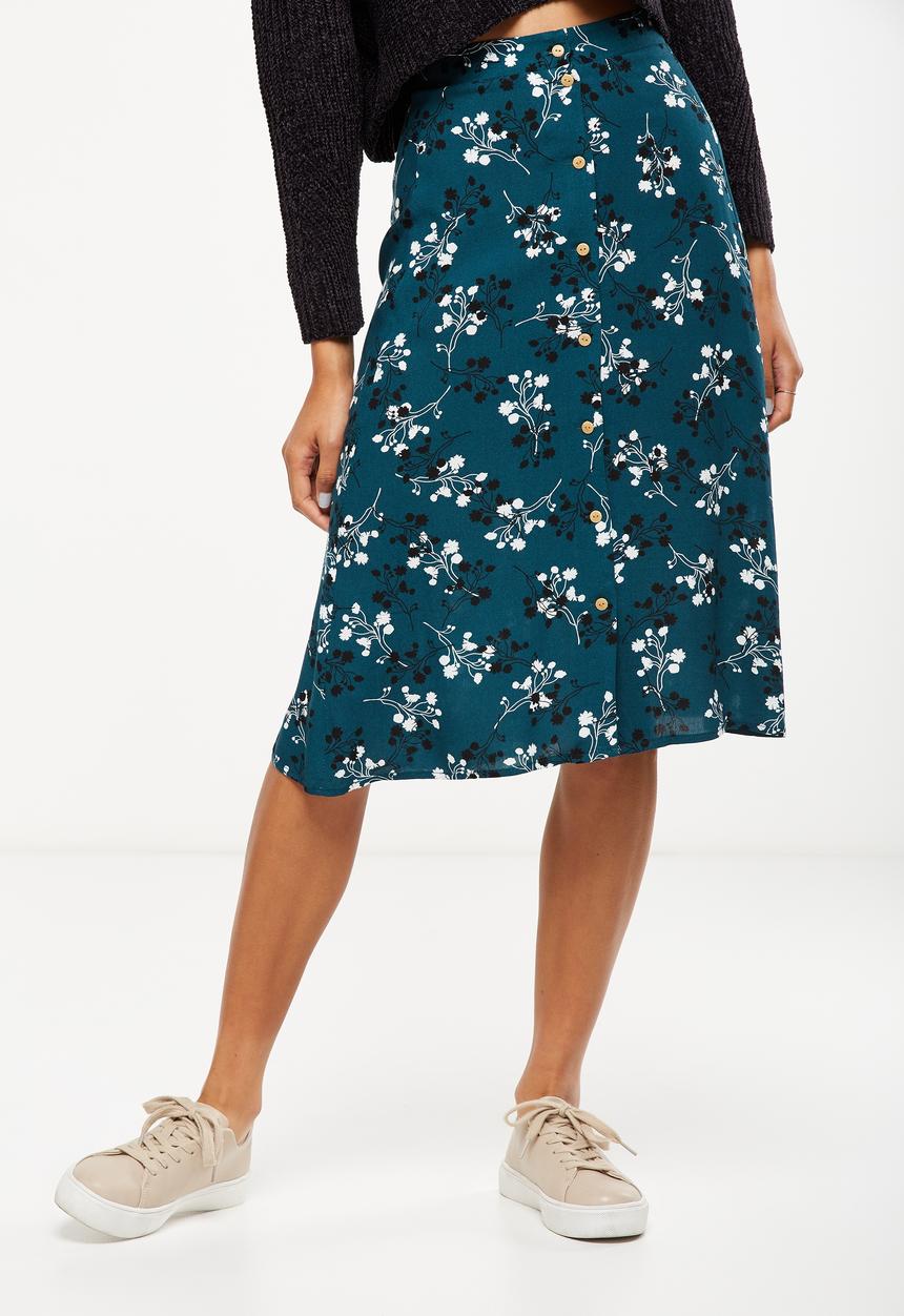 Cotton On - Woven ryder midi skirt - green