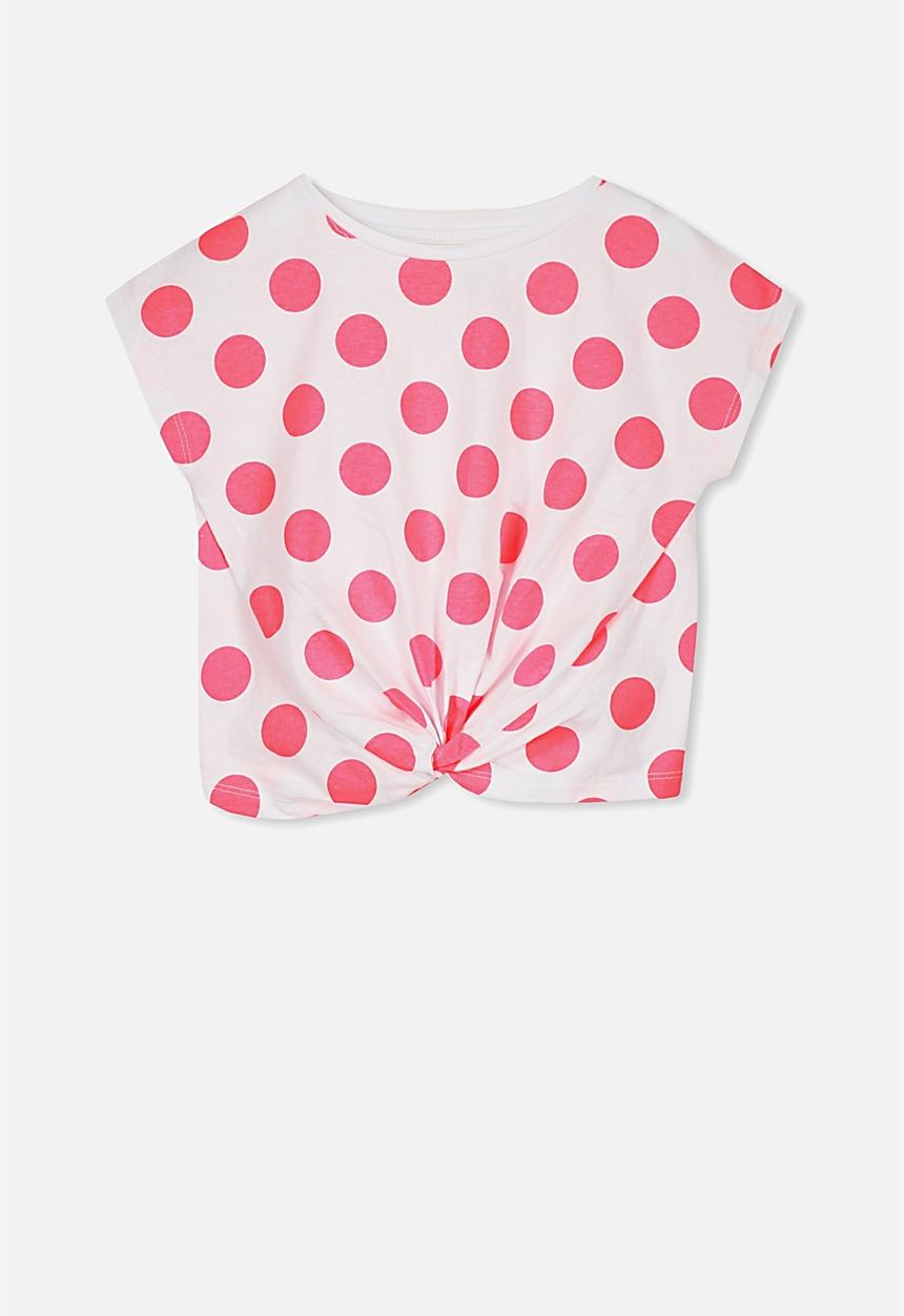 Cotton On - Tabitha twist top - white & pink
