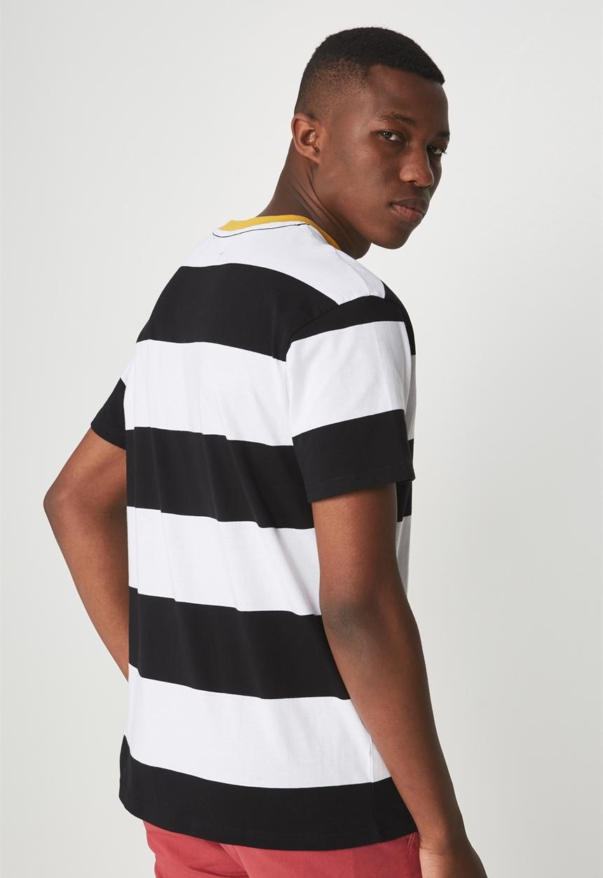 Cotton On - Downtown loose fit tee - black & white 