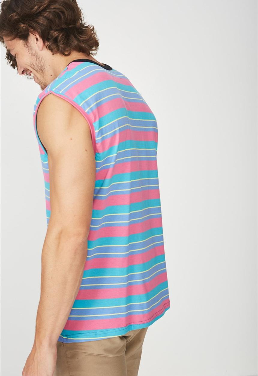 Cotton On - Drop shoulder muscle top - multi 