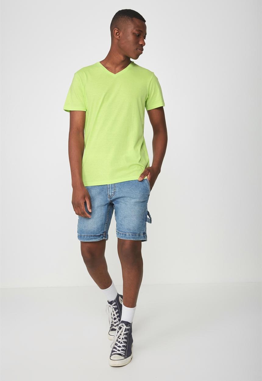 Cotton On - Essential v-neck short sleeve tee - green