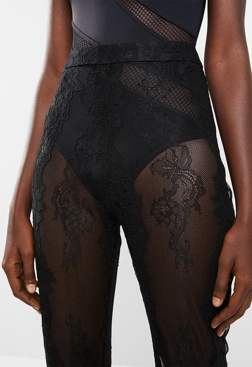 Missguided - Eyelash lace beach trouser - black