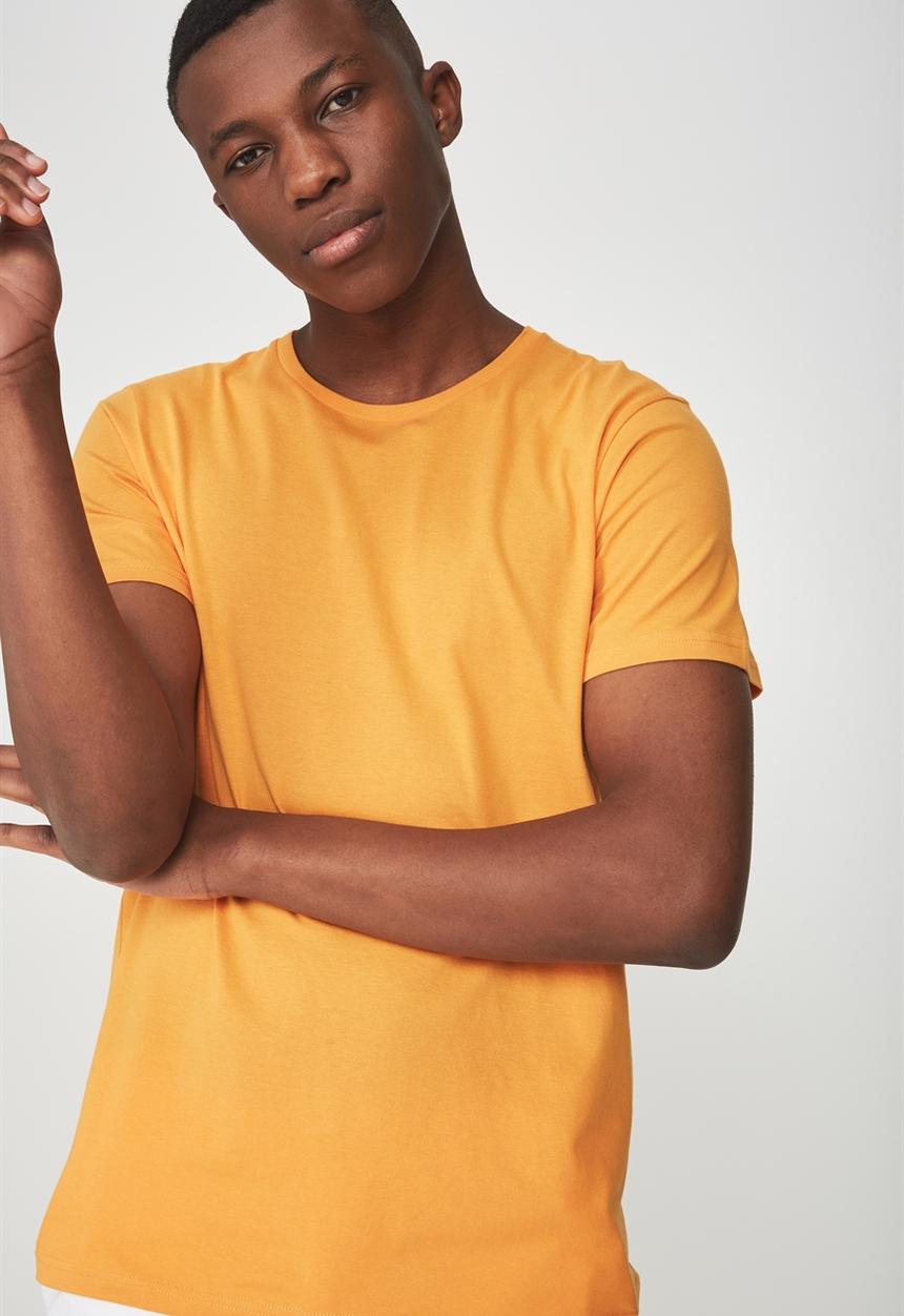 Cotton On - Essential v-neck short sleeve tee -  orange