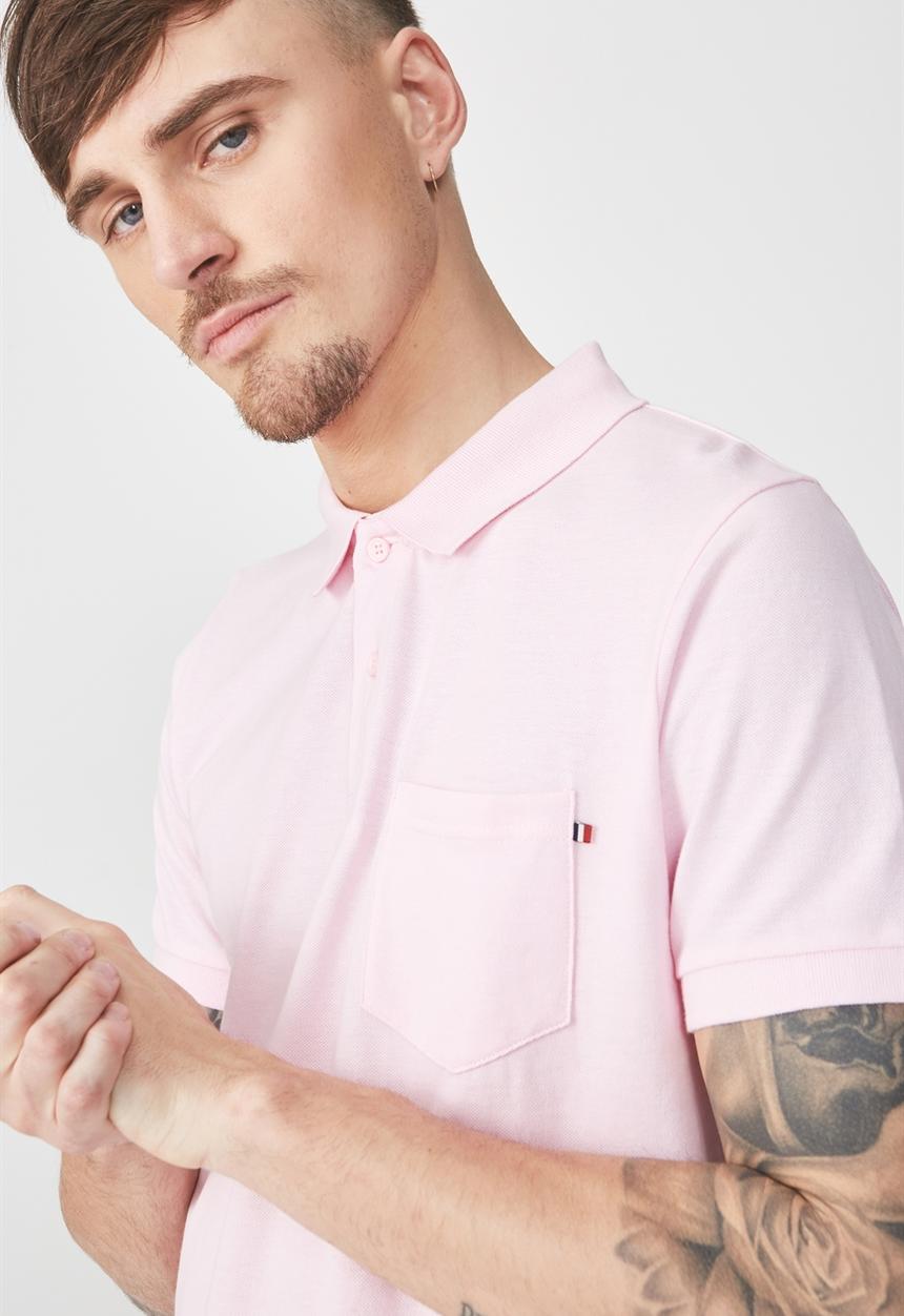 Cotton On - Icon short sleeve polo - pink