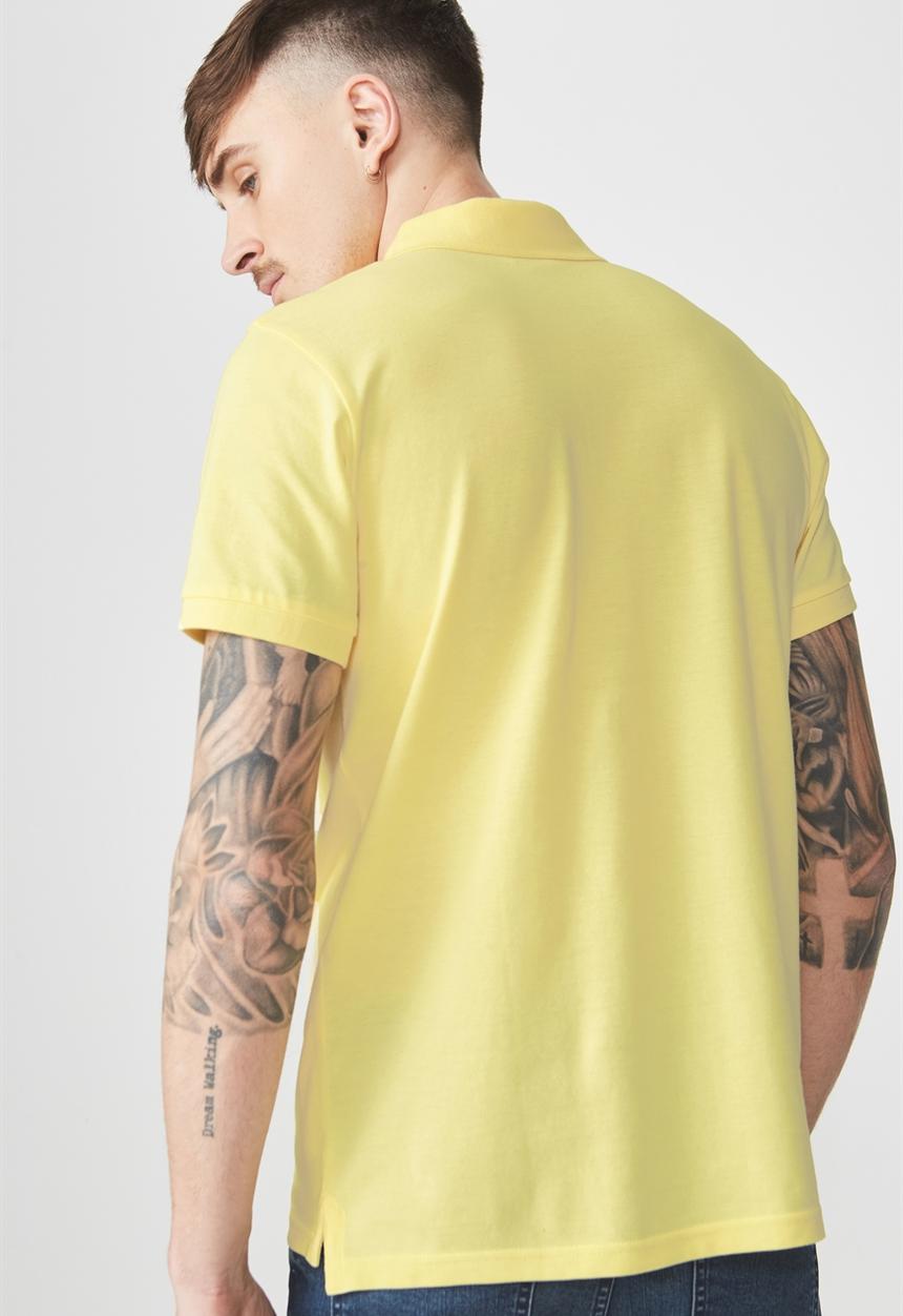 Cotton On - Icon short sleeve polo - yellow