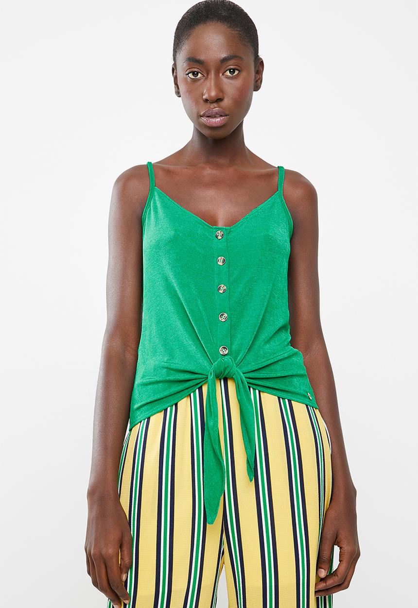 SISSY BOY - Volume up cami with tie - green