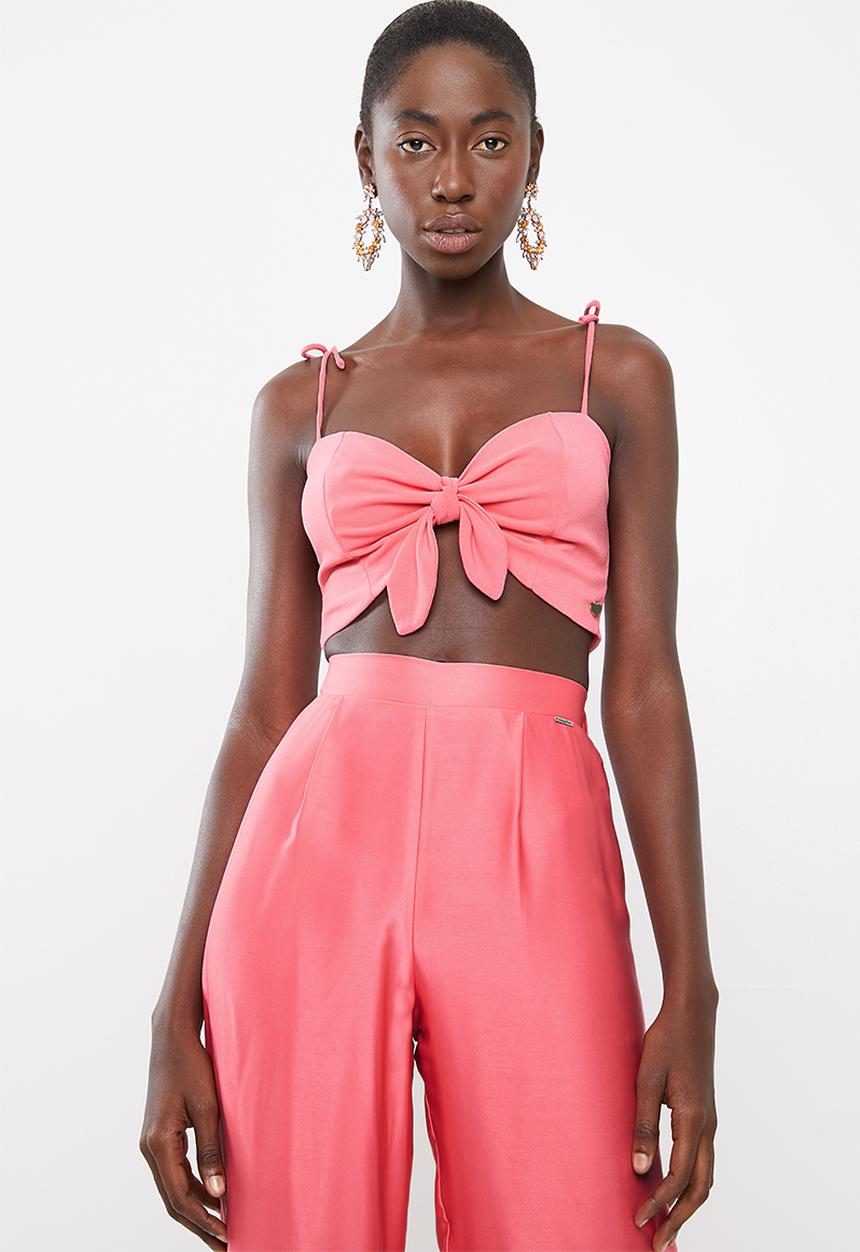 SISSY BOY - Crisis boob tube crop - pink 