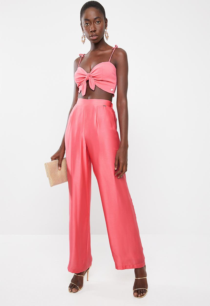 SISSY BOY - Crisis boob tube crop - pink 