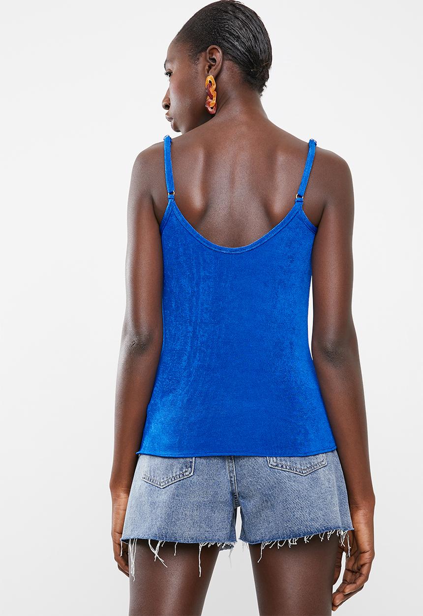 SISSY BOY - Volume up cami with tie - blue 