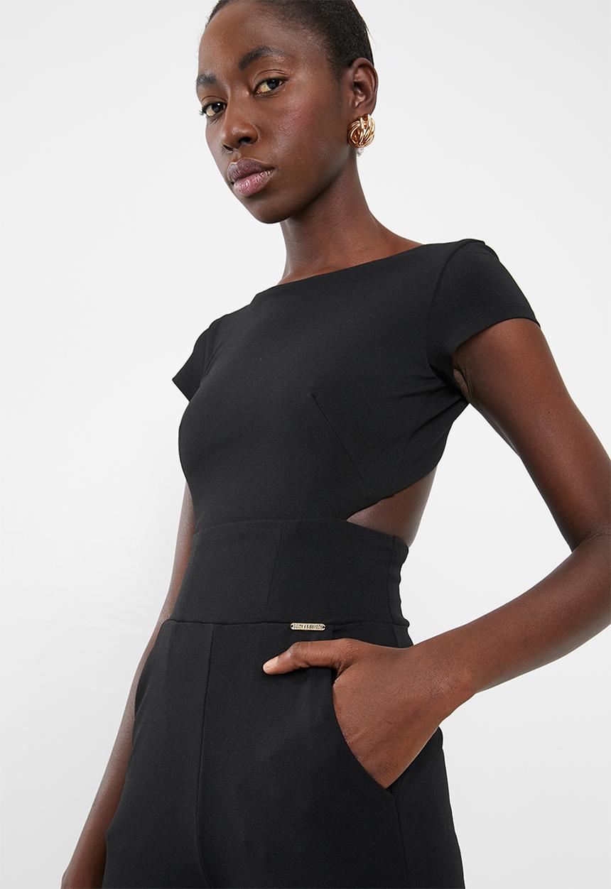 SISSY BOY - Boity open back jumpsuit - black