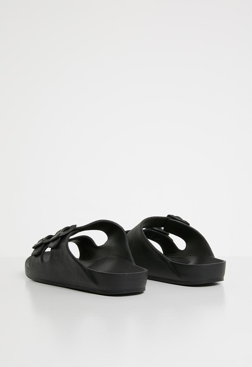 Cotton On - Twin strap slide - black