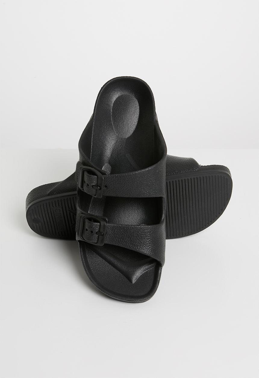 Cotton On - Twin strap slide - black