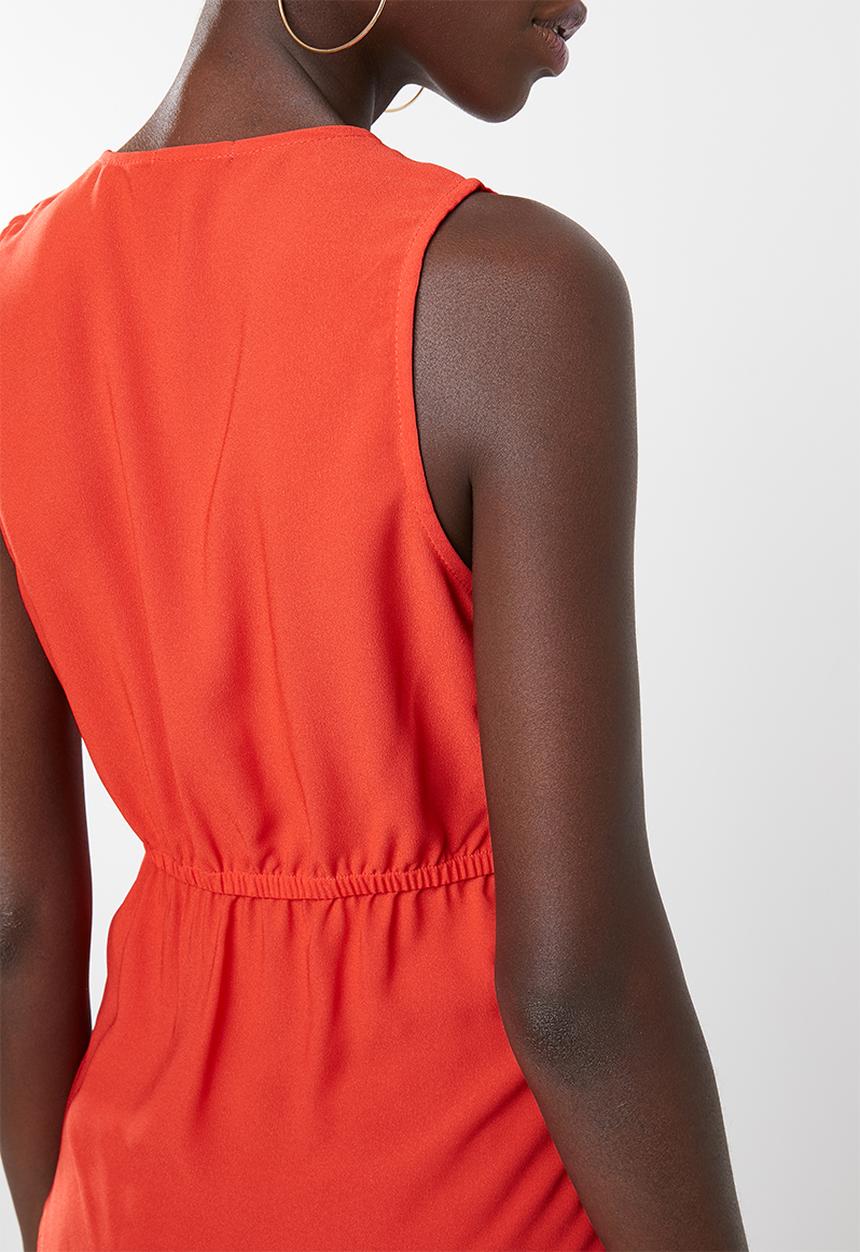 SISSY BOY - Linen vest with knot - tangerine