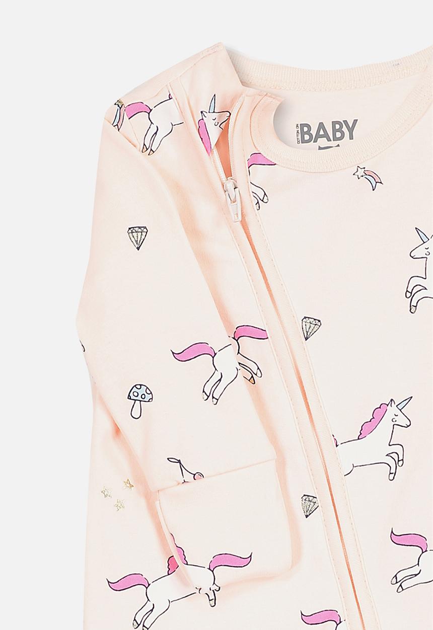 Cotton On - Mini zip through romper - peach