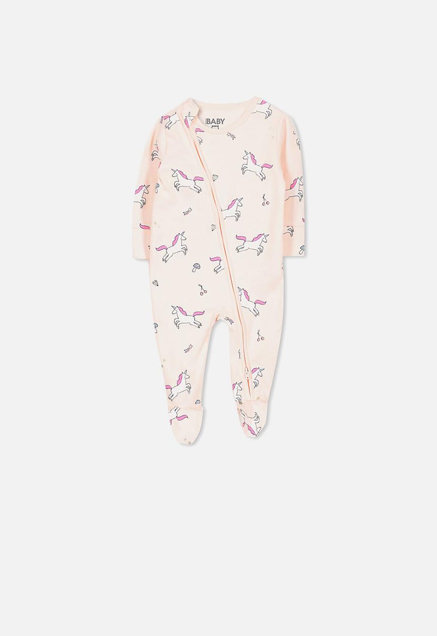 Cotton On - Mini zip through romper - peach