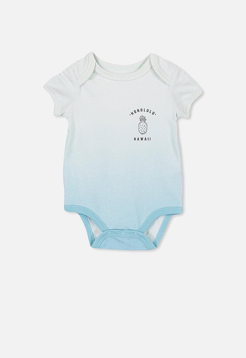 Cotton On - Mini short sleeve bubbysuit - blue