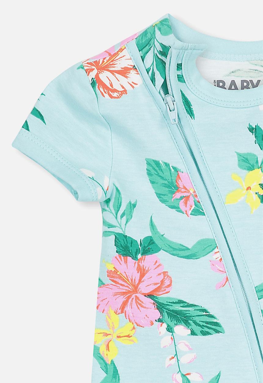 Cotton On - Mini zip through romper - green