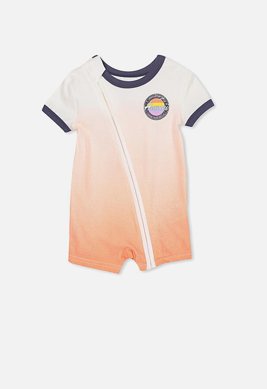 Cotton On - Mini zip through romper - orange