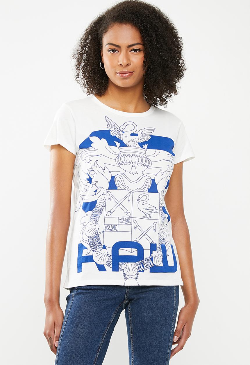 G-STAR - Graphic 3 r tee - white