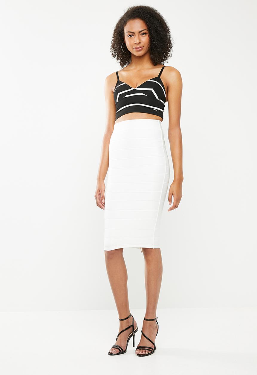 SISSY BOY - Stripe crop top - black and white