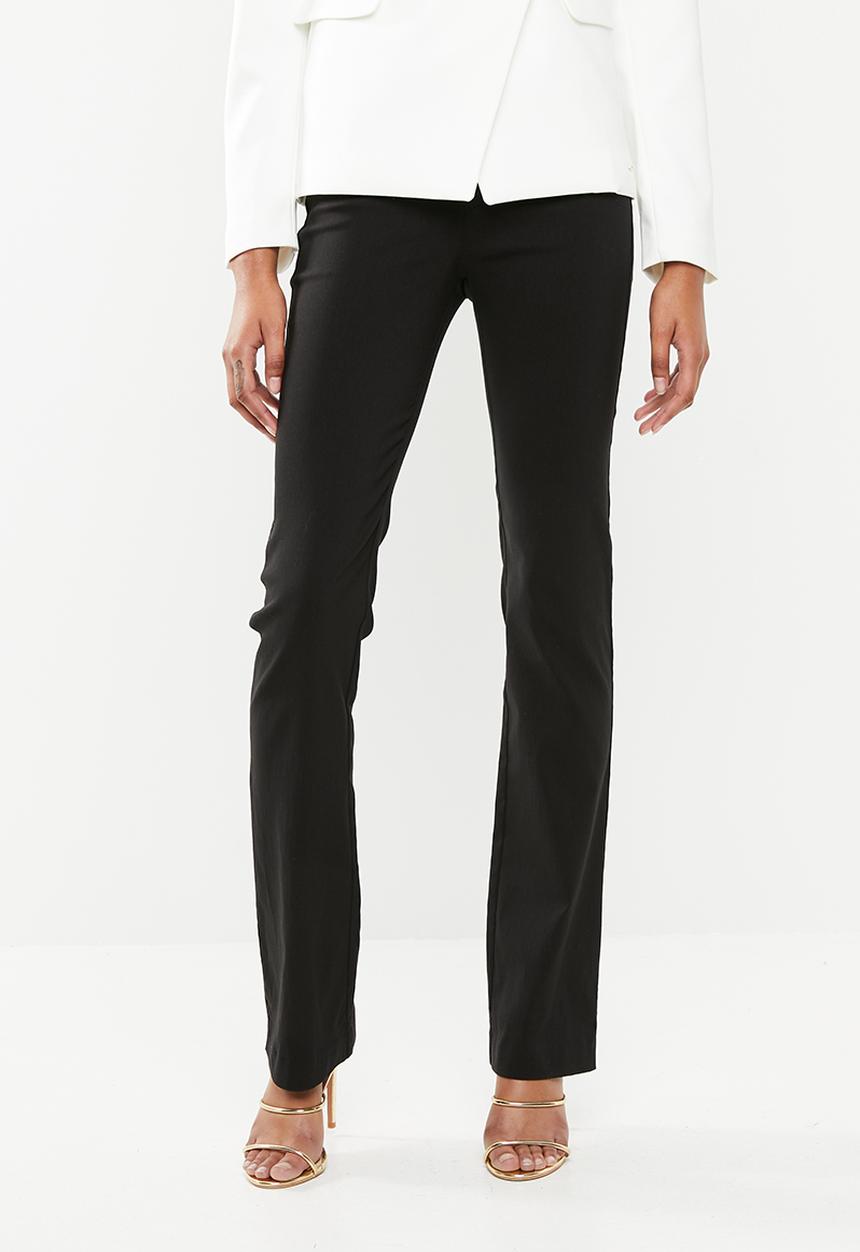 SISSY BOY - Bootleg trouser with a self belt - black