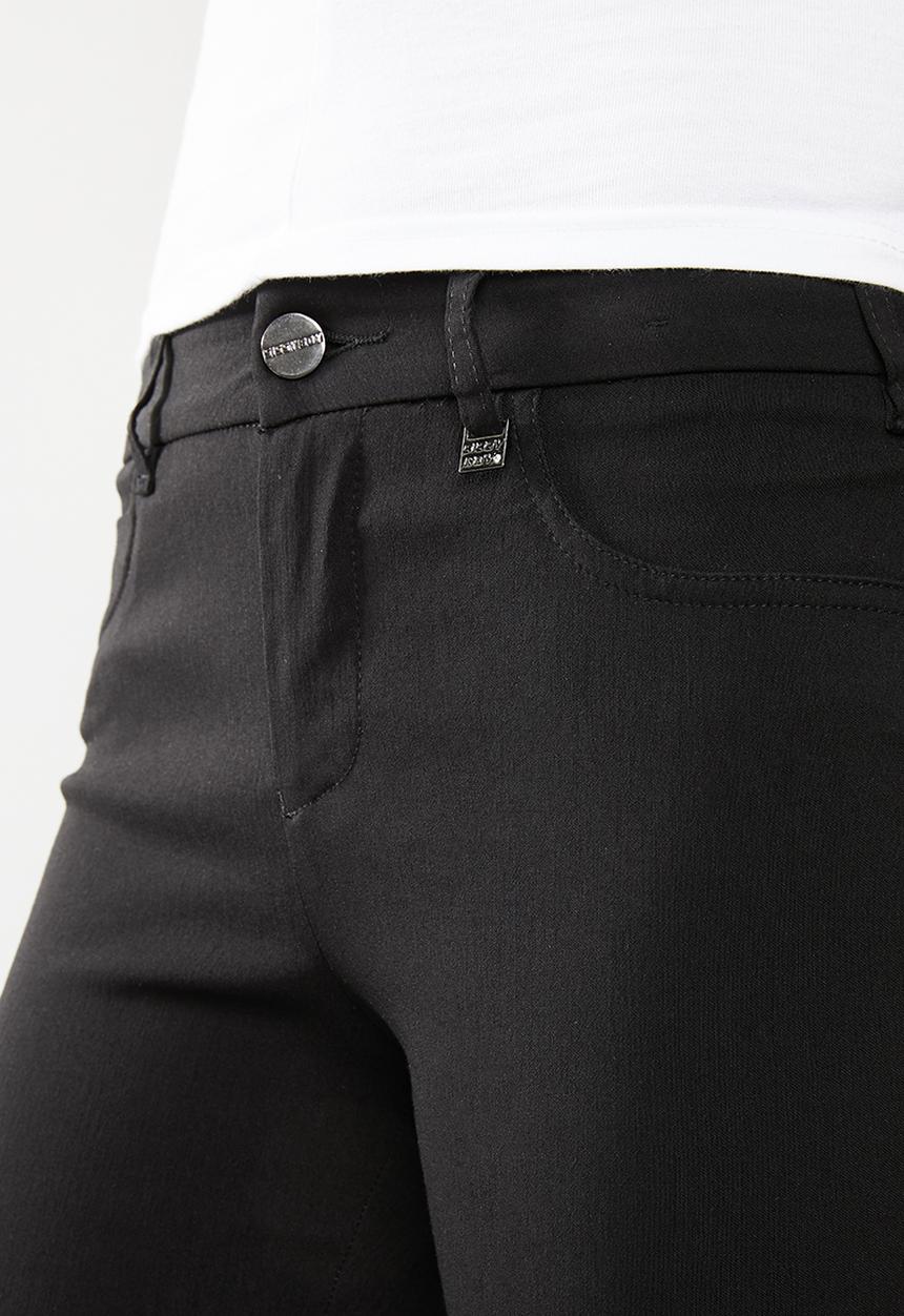 SISSY BOY - Bootleg trouser with a self belt - black