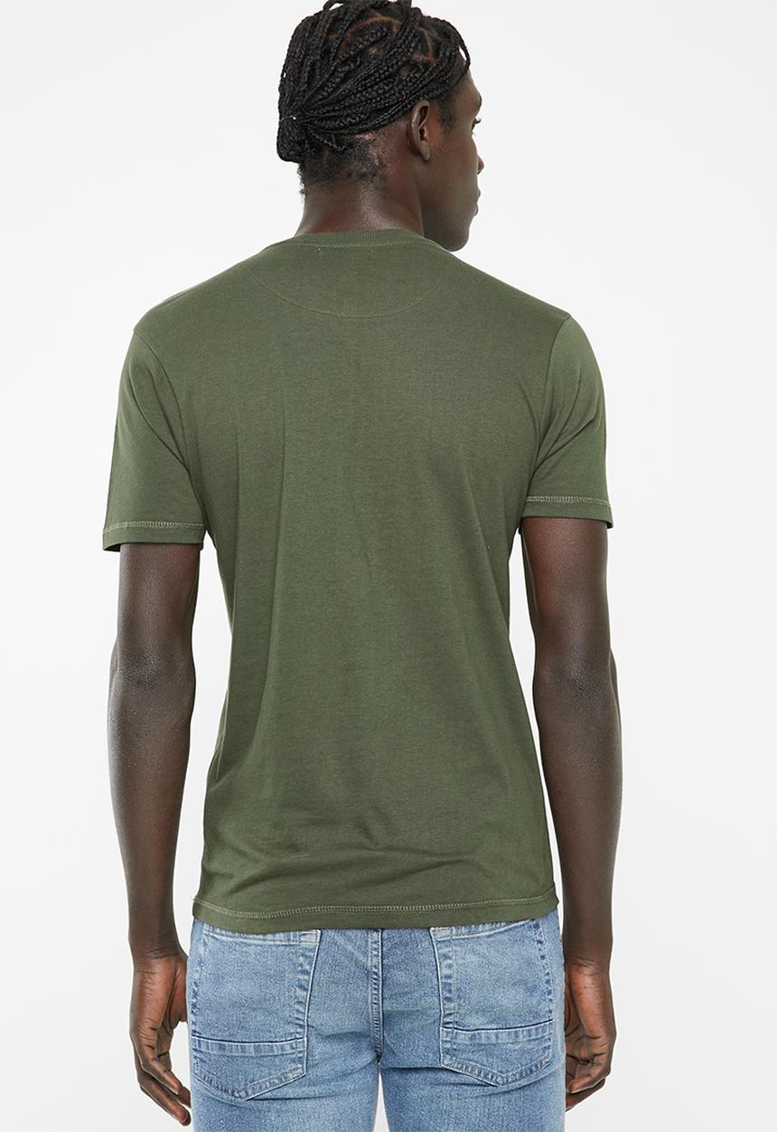 Brave Soul - Arkham plain chest pocket tee - khaki 