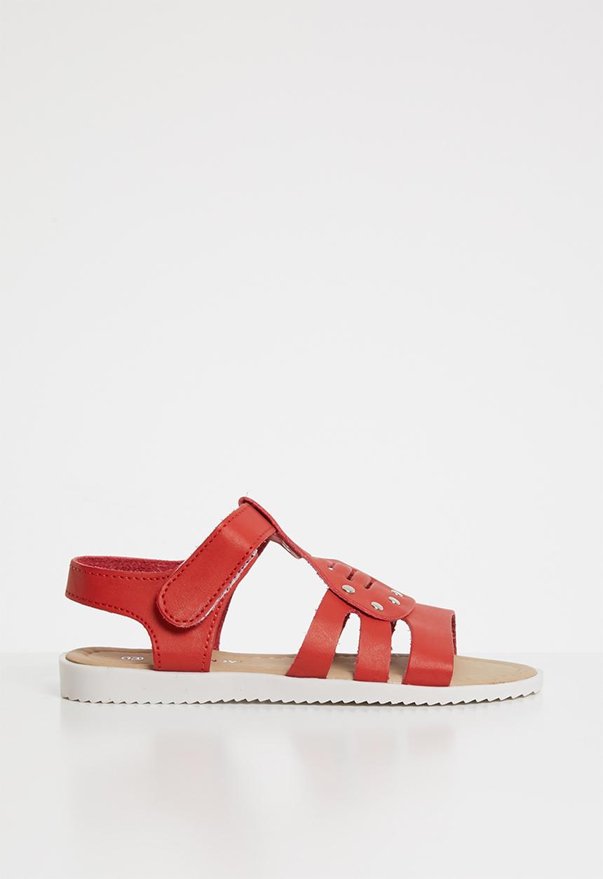 Pop Candy - Studded detail sandal - red