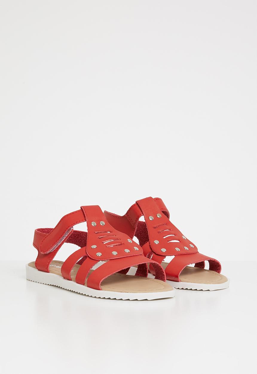 Pop Candy - Studded detail sandal - red