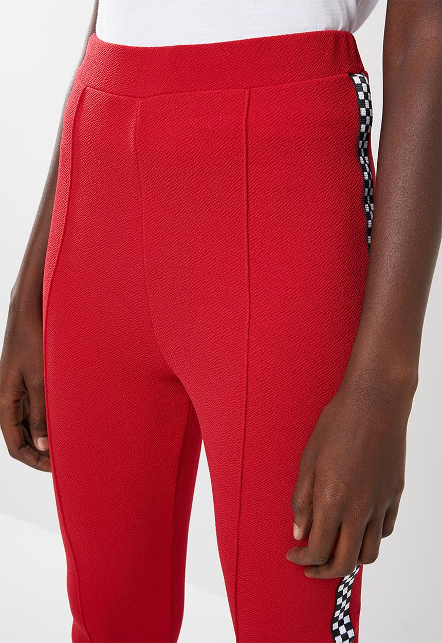 Missguided - Side panel cigarette trousers - red