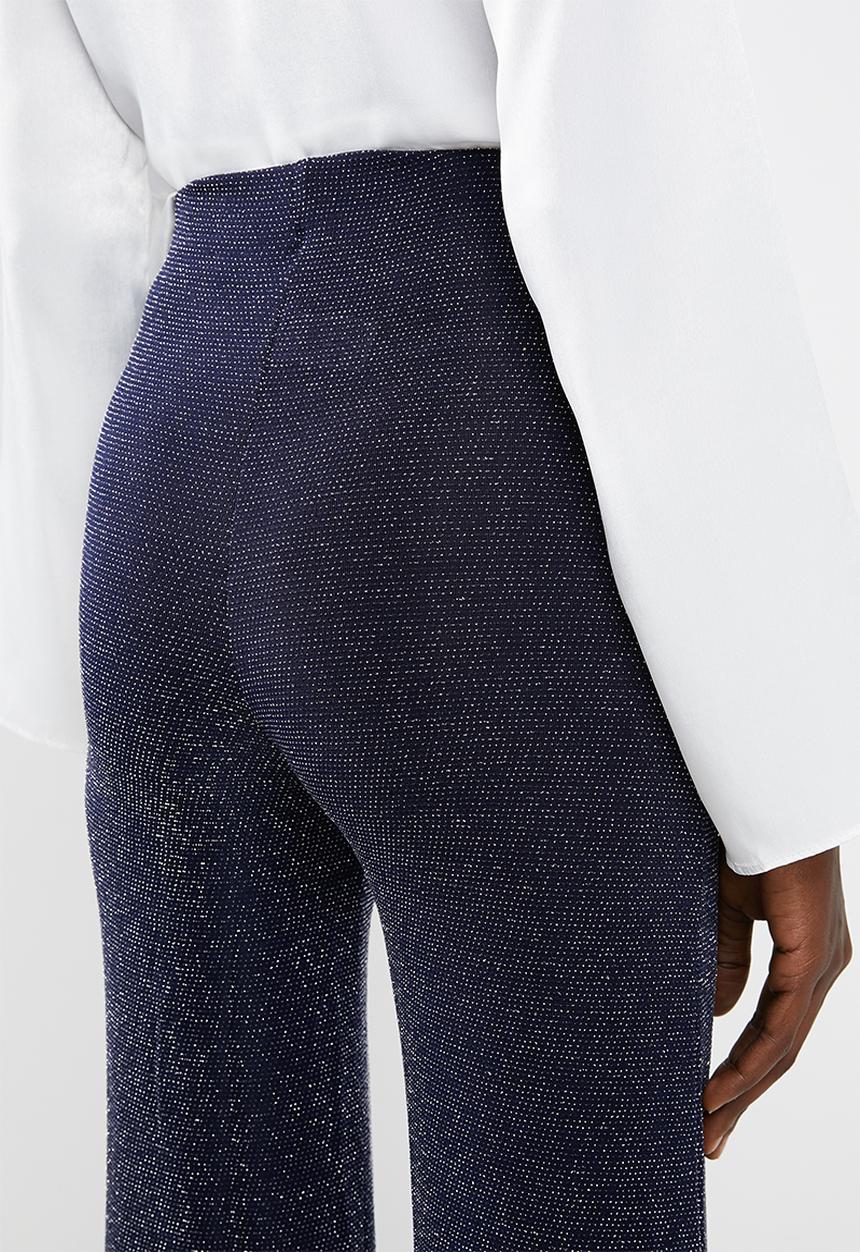 Missguided - Glitter co-ord wide leg trouser - navy