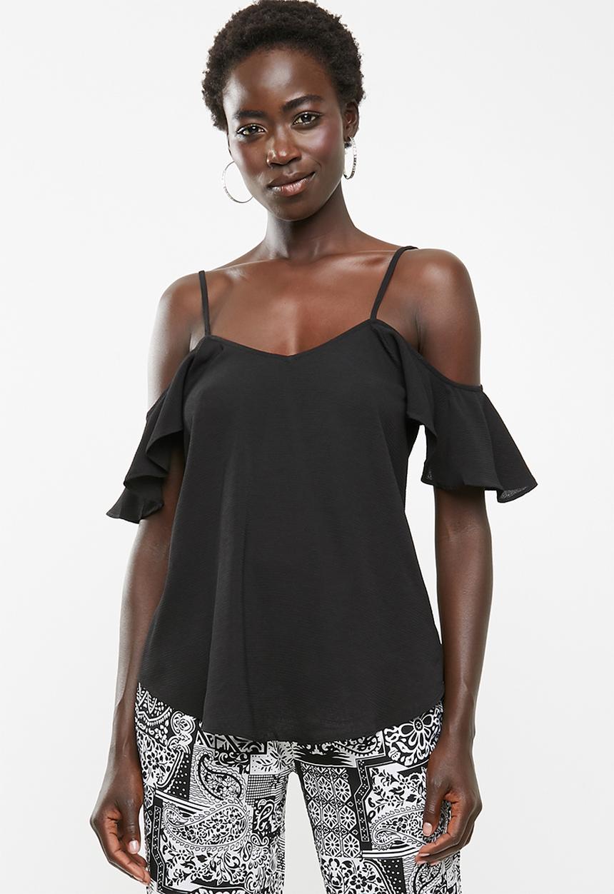 Revenge - Cold shoulder top - black