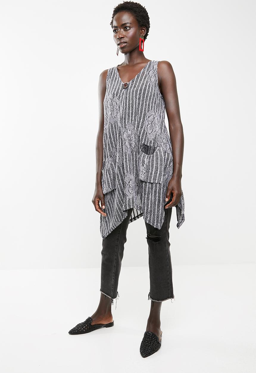 Revenge - Longer length top - grey