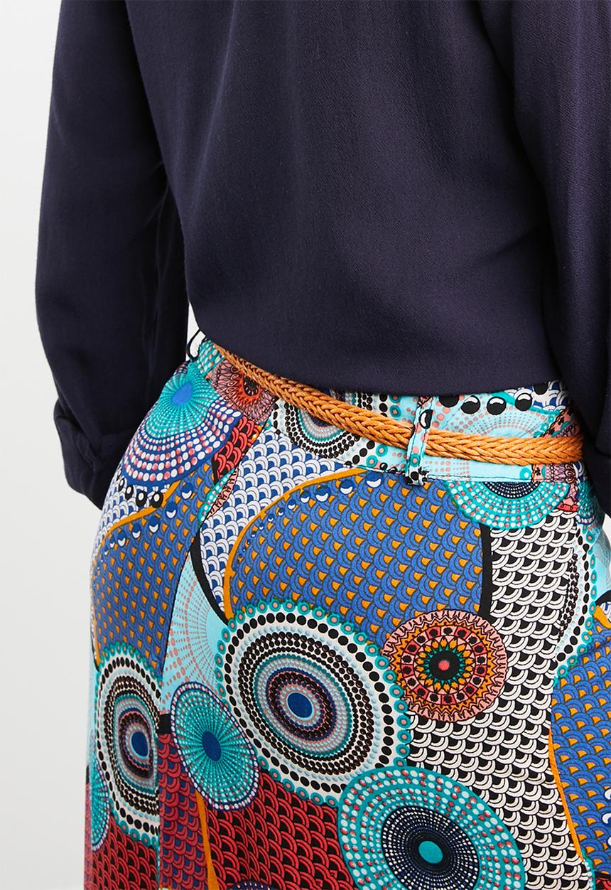 Revenge - Kaleidoscope printed maxi skirt - green