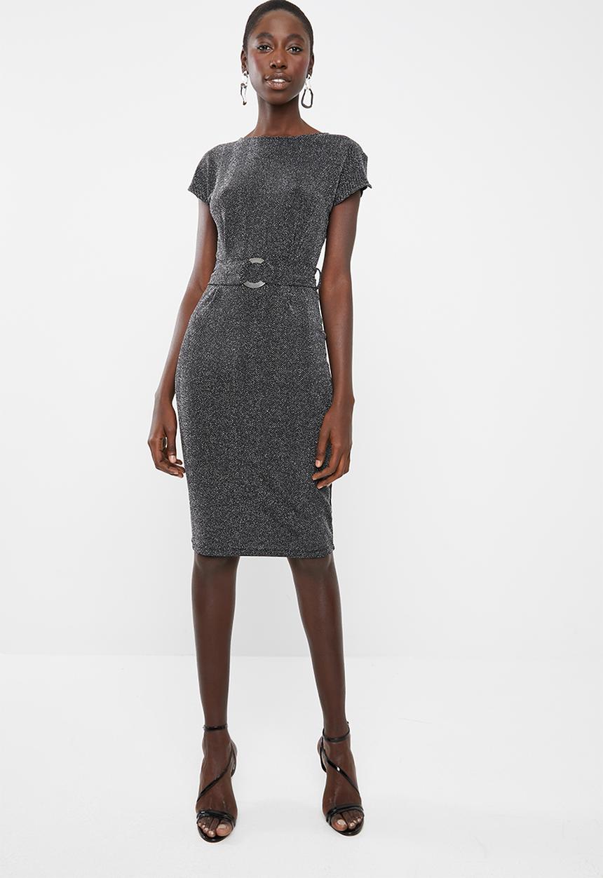 Superbalist - Split sleeve detail dress with belt - black