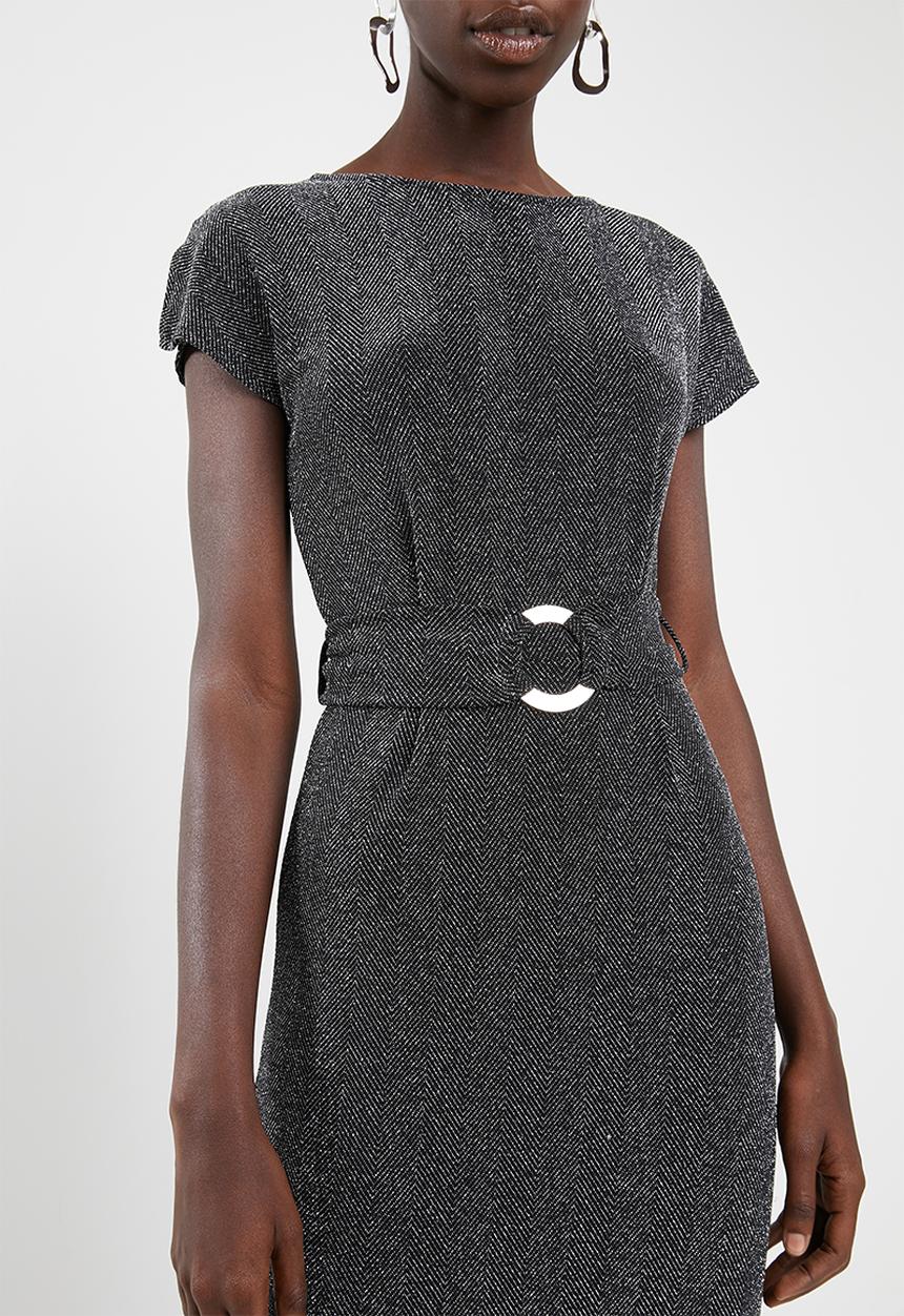 Superbalist - Split sleeve detail dress with belt - black