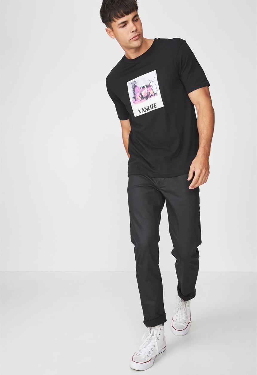 Cotton On - Tbar short sleeve tee 2 - black 