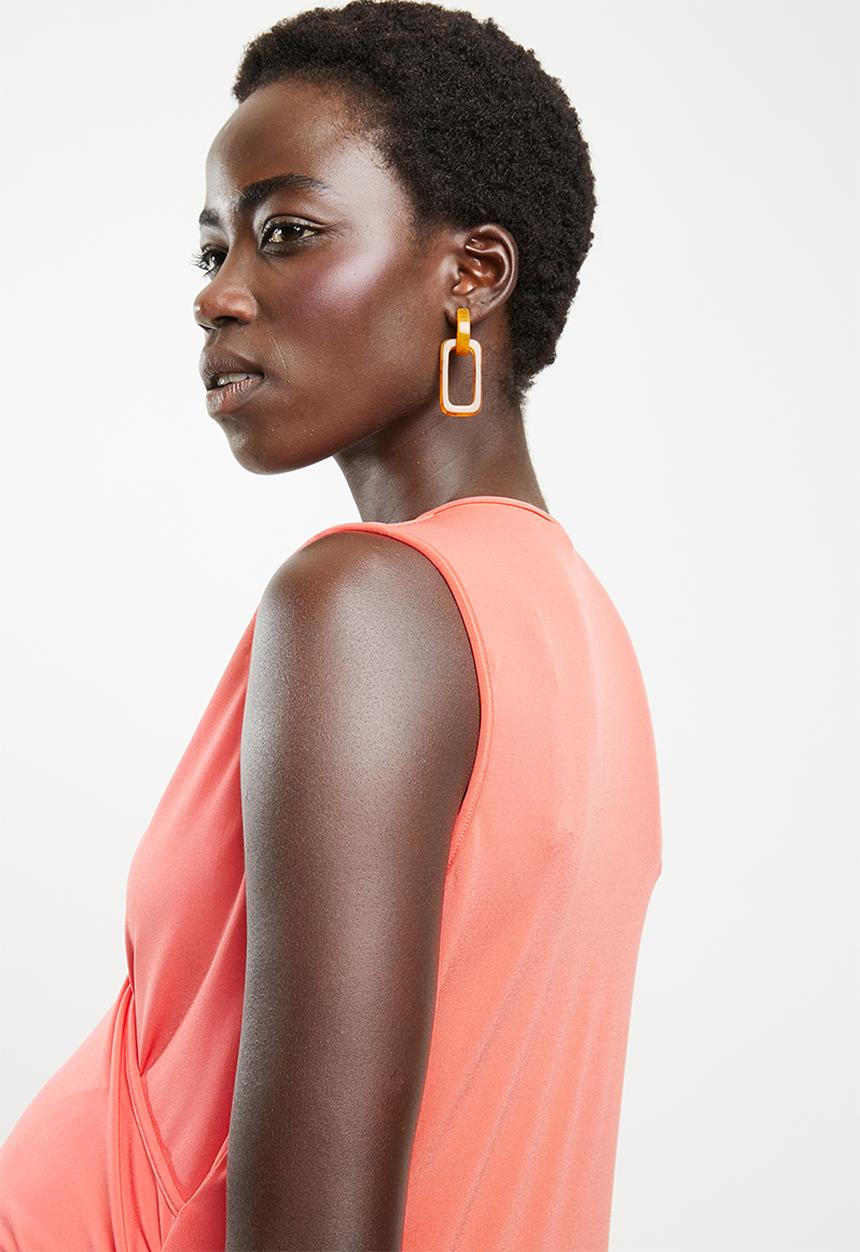 edit Maternity - Wrap tank top - orange