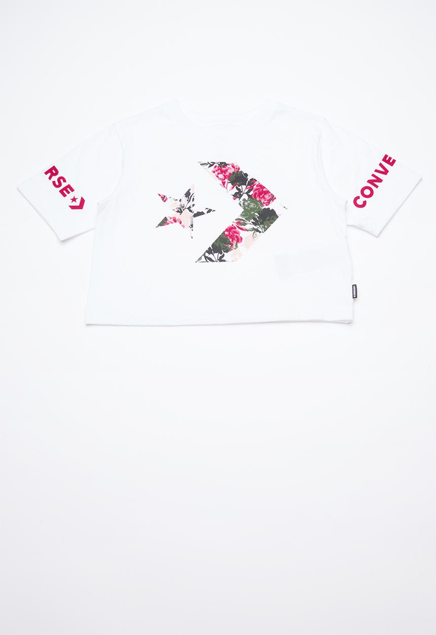 Converse - Print fill star chev tee - white