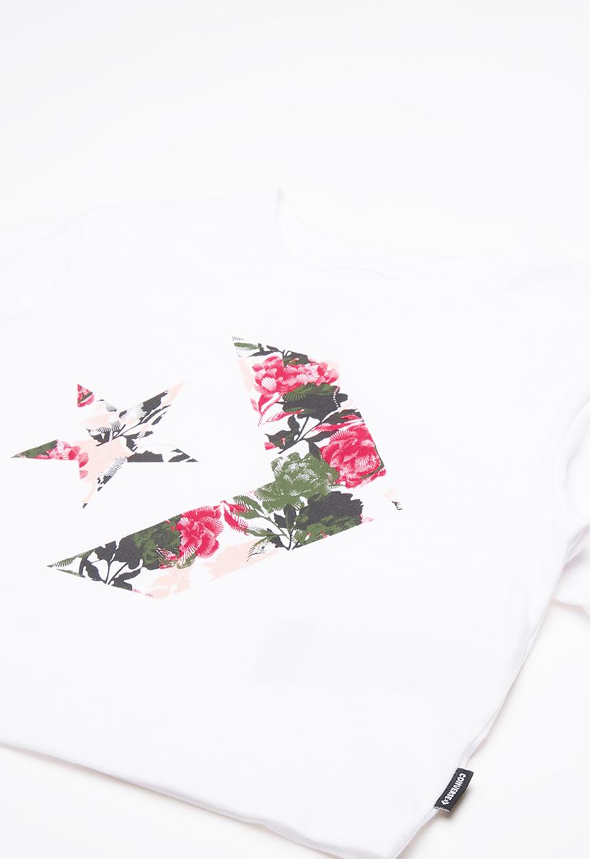 Converse - Print fill star chev tee - white