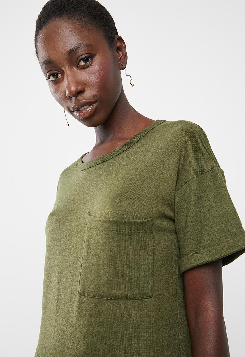 Superbalist - Kangaroo pocket t-shirt dress - khaki