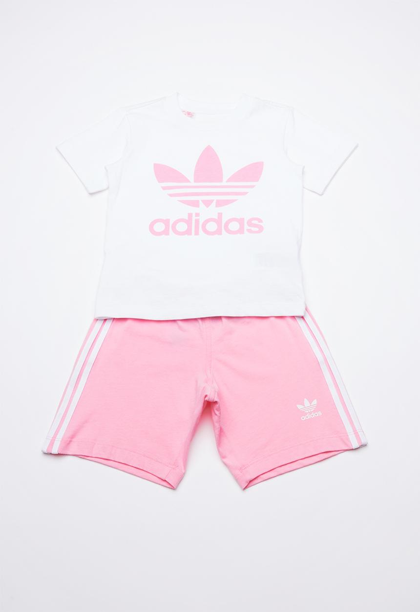adidas Originals - I short tee set - pink & white